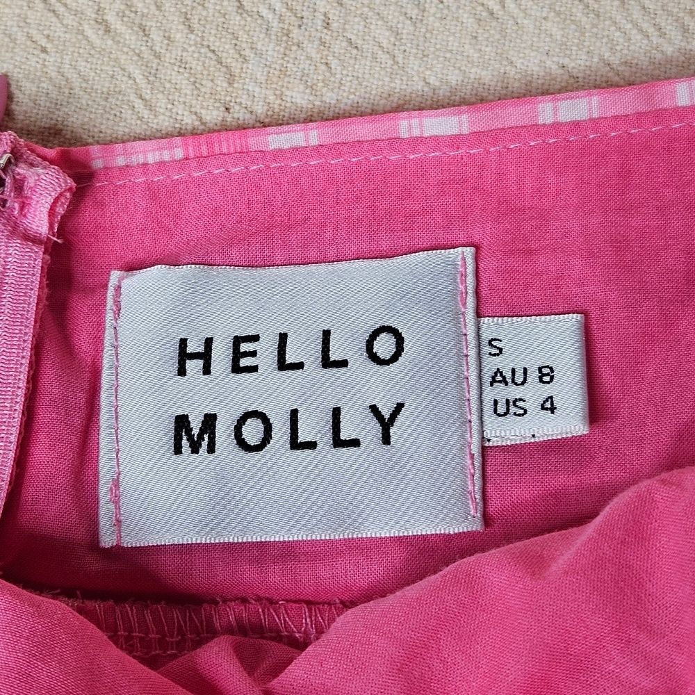 Hello Molly Pink Gingham Halter Mini Dress - Picture 9 of 12